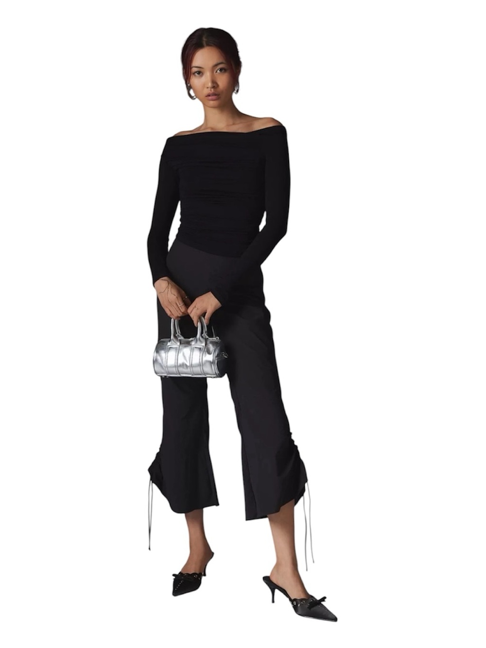 Silence + Noise Hayley Cropped Kick-Flare Capri Pant Size 0 - Picture 3 of 3
